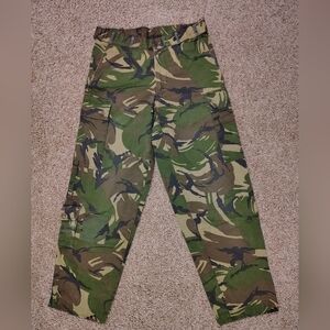 Unisex Camouflage Green Brown Cargo Cotton Pants Size S-M